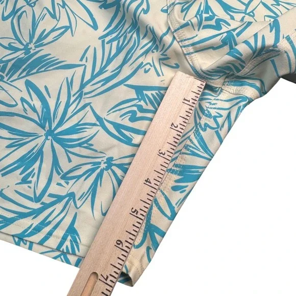 O'Neill Swim Trunks Mens L Blue Floral Elastic Waist Board Shorts Beach Surf - Picture 6 of 7